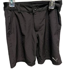 Puma boys black flat front shorts size 8